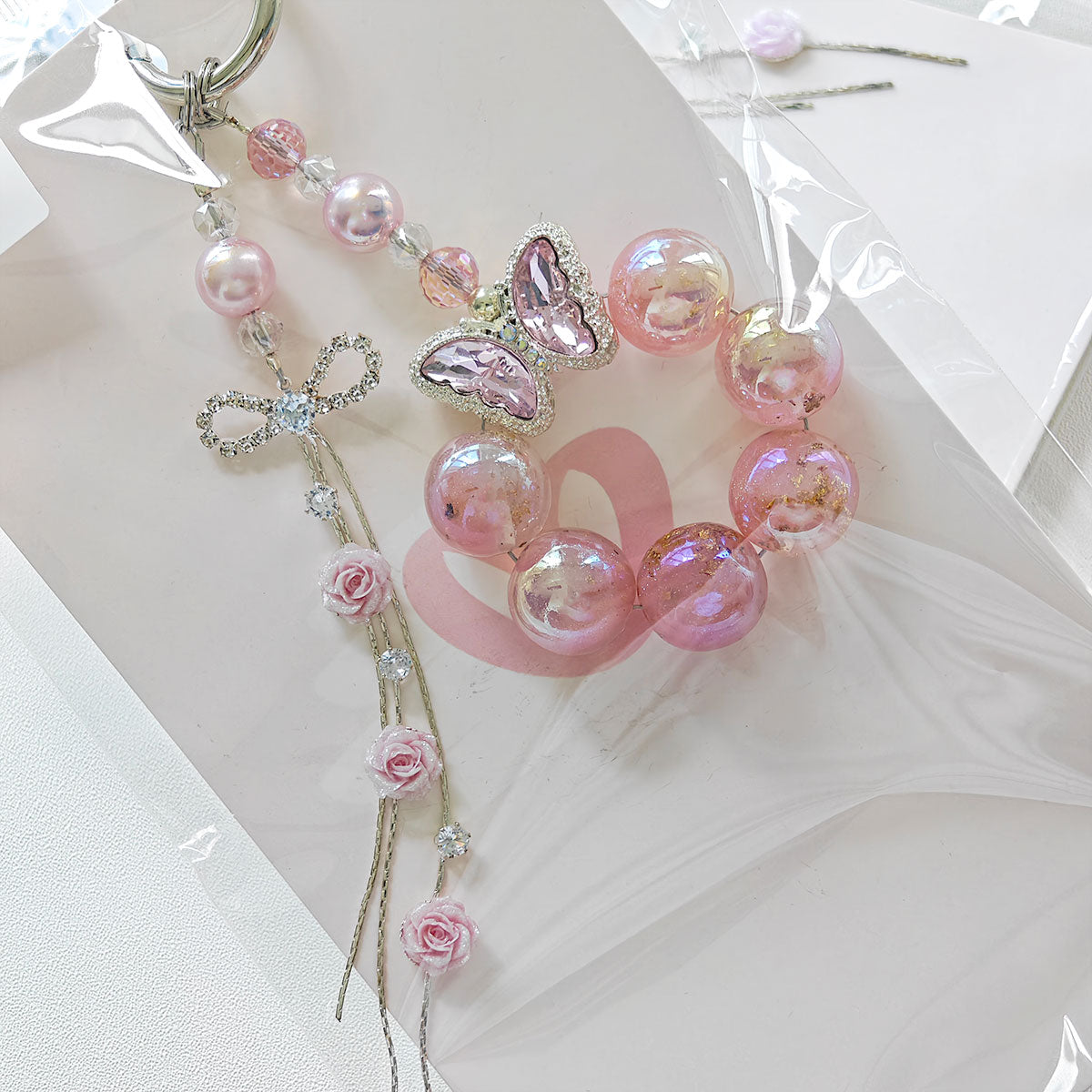 Beaded Personality Phone Lanyard Spring/Summer Diy Pendant Camera Hanging Chain Gifts For Mother, Family, Friends, Birthday, Holiday Phone Charm, Phone Chain